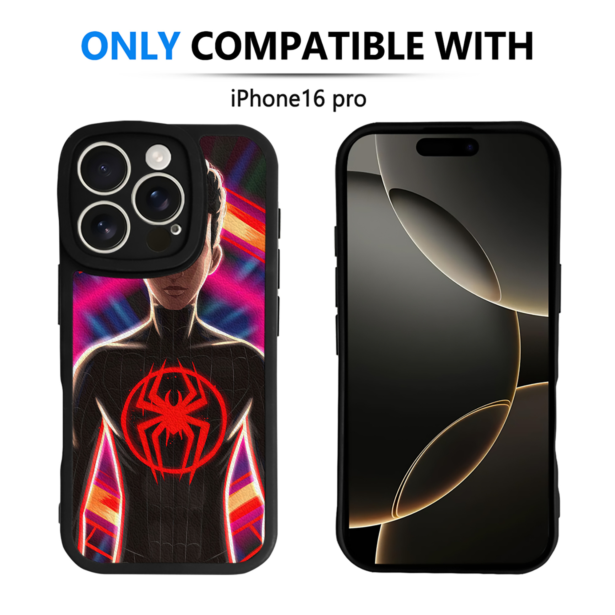 （画像用） Spider Man スパイダーマン 【iPhone 16シリーズ対応】シリコンスマホケース（レザー調） 材質：シリコン